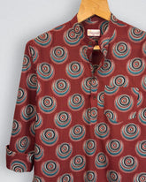 Spiral Harmony – Printed Cotton Short Kurta